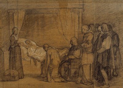 Studie voor het testament van Isabella de Katholieke door Eduardo Rosales